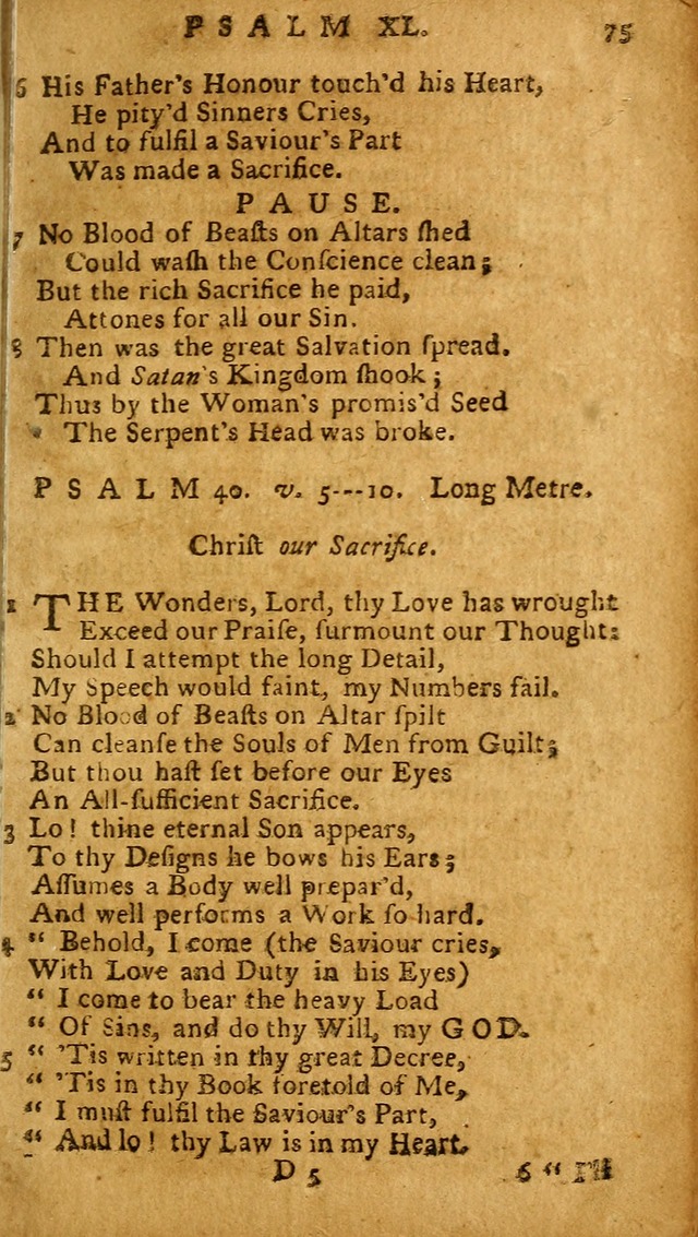 The Psalms of David: imitated in the language of the New Testament, and applied to the Christian state and worship (27th ed.) page 75