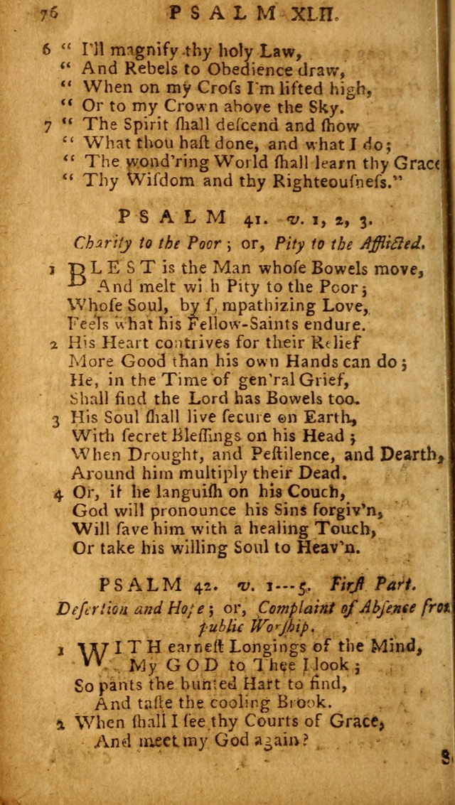 The Psalms of David: imitated in the language of the New Testament, and applied to the Christian state and worship (27th ed.) page 76