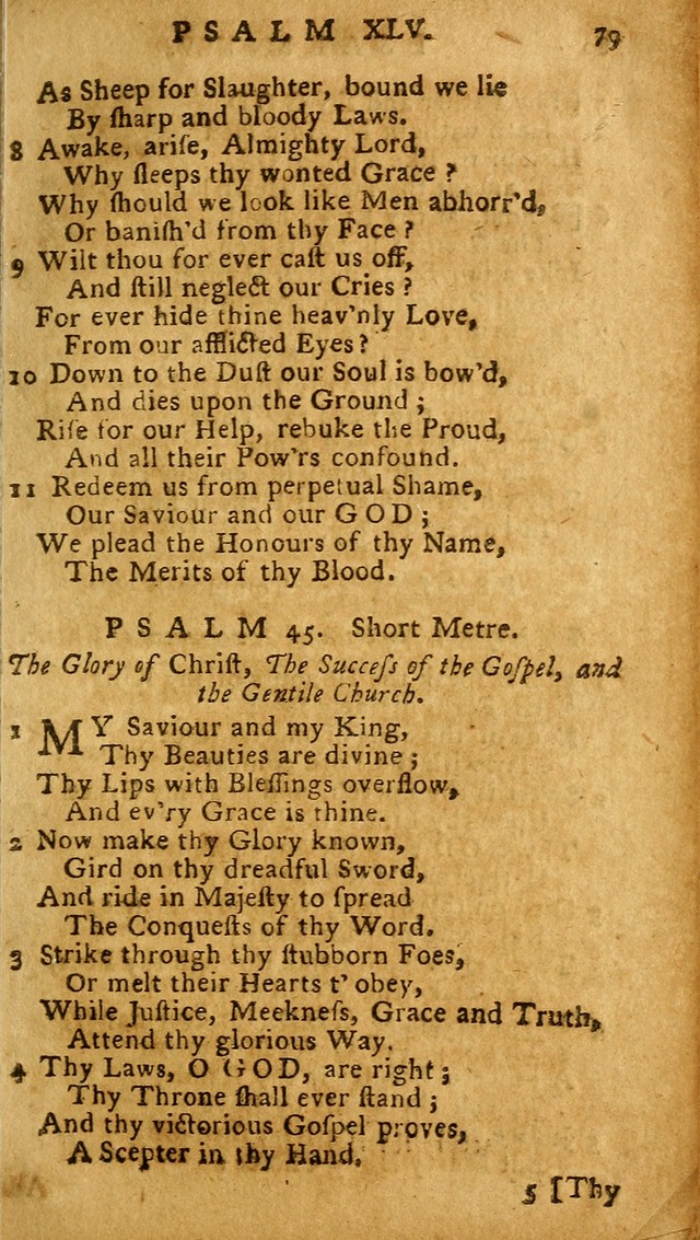 The Psalms of David: imitated in the language of the New Testament, and applied to the Christian state and worship (27th ed.) page 79