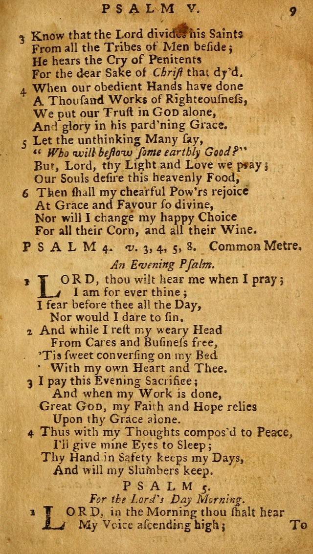 The Psalms of David: imitated in the language of the New Testament, and applied to the Christian state and worship (27th ed.) page 9