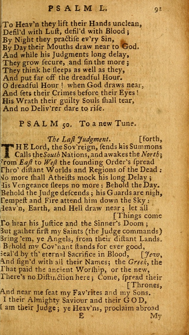 The Psalms of David: imitated in the language of the New Testament, and applied to the Christian state and worship (27th ed.) page 91