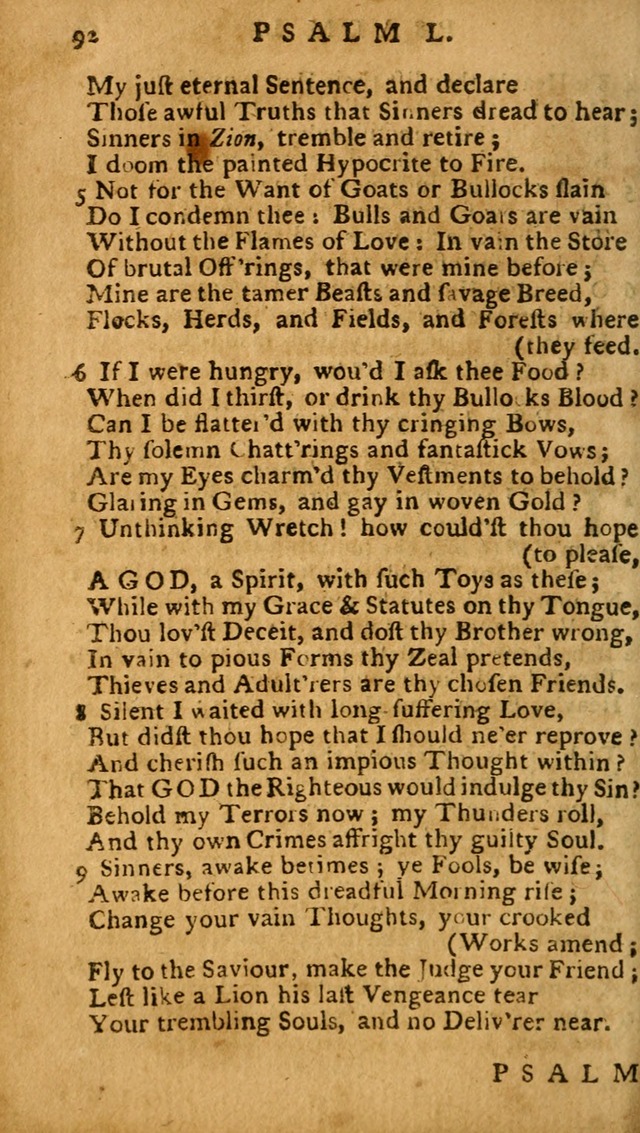 The Psalms of David: imitated in the language of the New Testament, and applied to the Christian state and worship (27th ed.) page 92