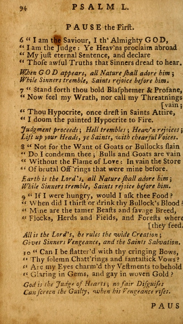 The Psalms of David: imitated in the language of the New Testament, and applied to the Christian state and worship (27th ed.) page 94