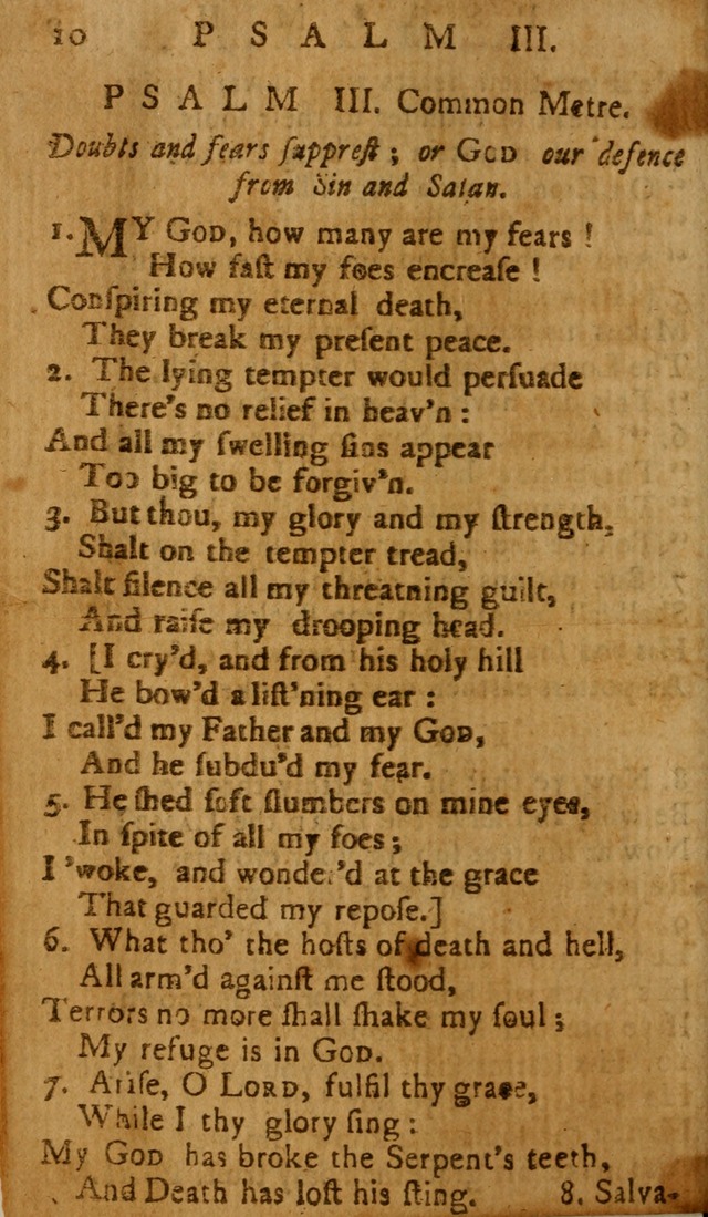 The Psalms of David: imitated in the language of the New Testament, and applied to the Christian state and worship page 10