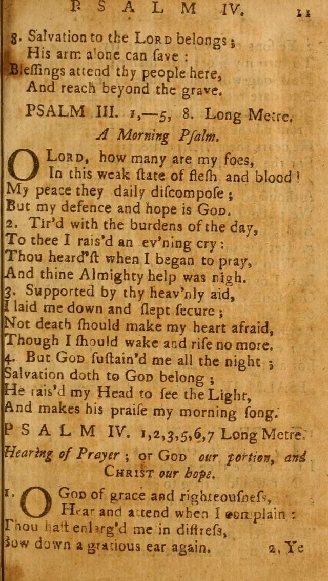 The Psalms of David: imitated in the language of the New Testament, and applied to the Christian state and worship page 11