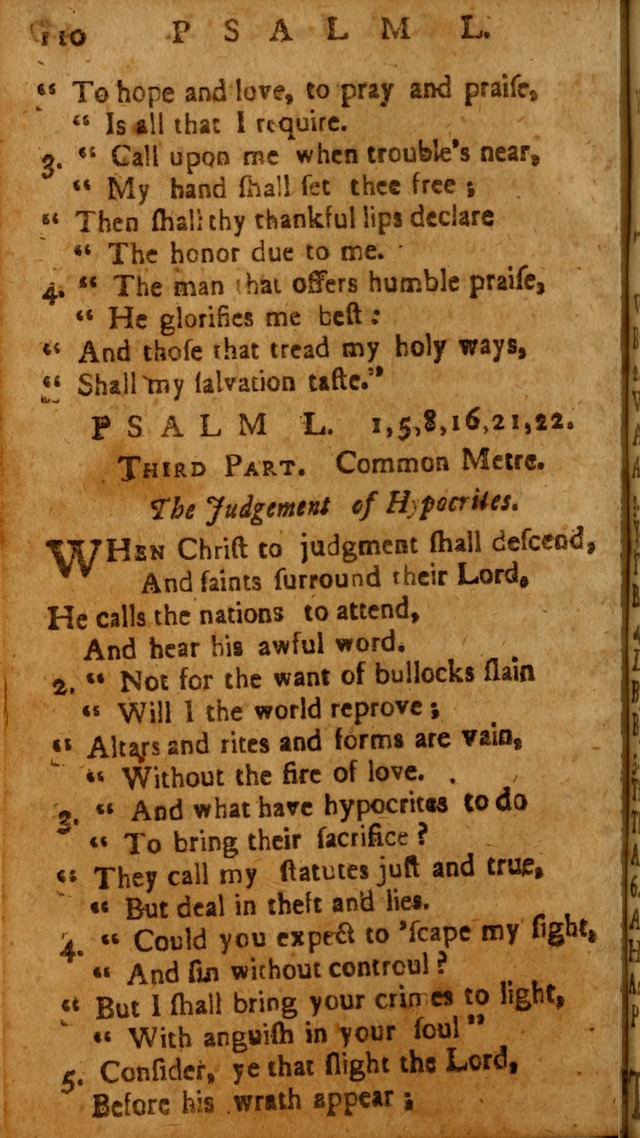 The Psalms of David: imitated in the language of the New Testament, and applied to the Christian state and worship page 110