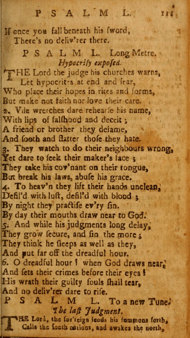 The Psalms of David: imitated in the language of the New Testament, and applied to the Christian state and worship page 111