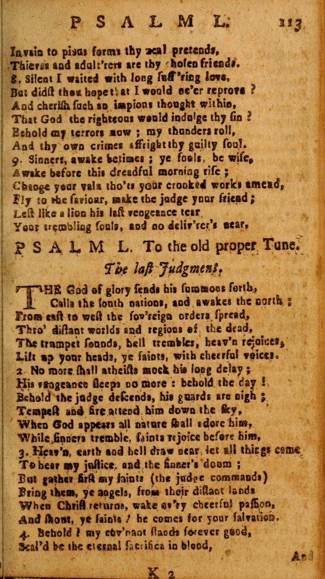 The Psalms of David: imitated in the language of the New Testament, and applied to the Christian state and worship page 113