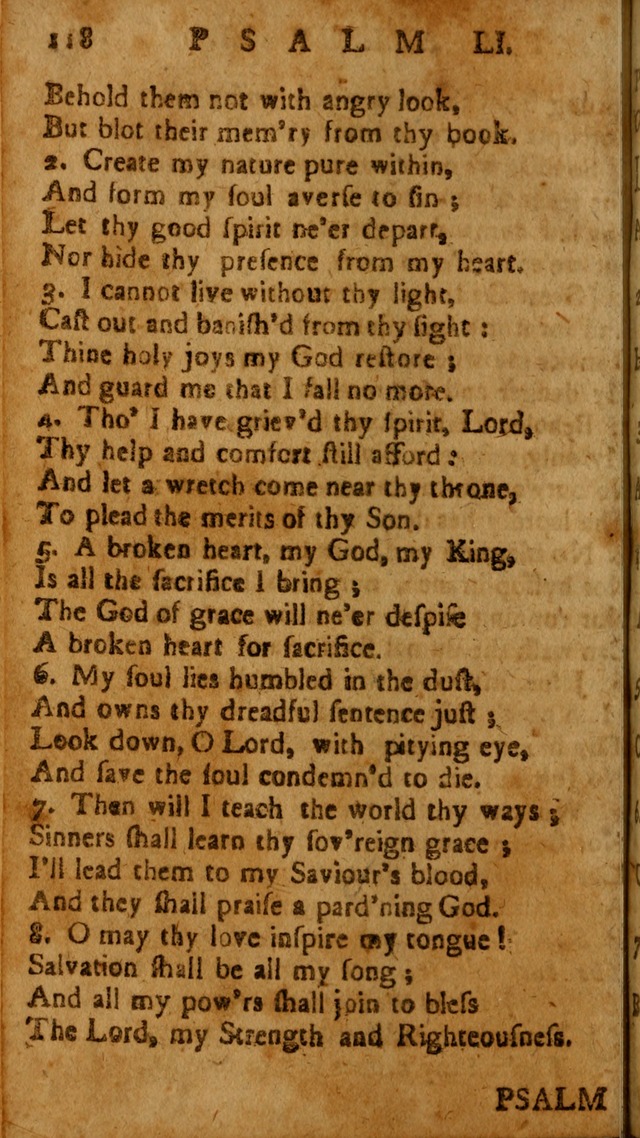 The Psalms of David: imitated in the language of the New Testament, and applied to the Christian state and worship page 118