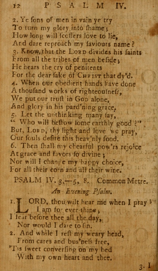 The Psalms of David: imitated in the language of the New Testament, and applied to the Christian state and worship page 12