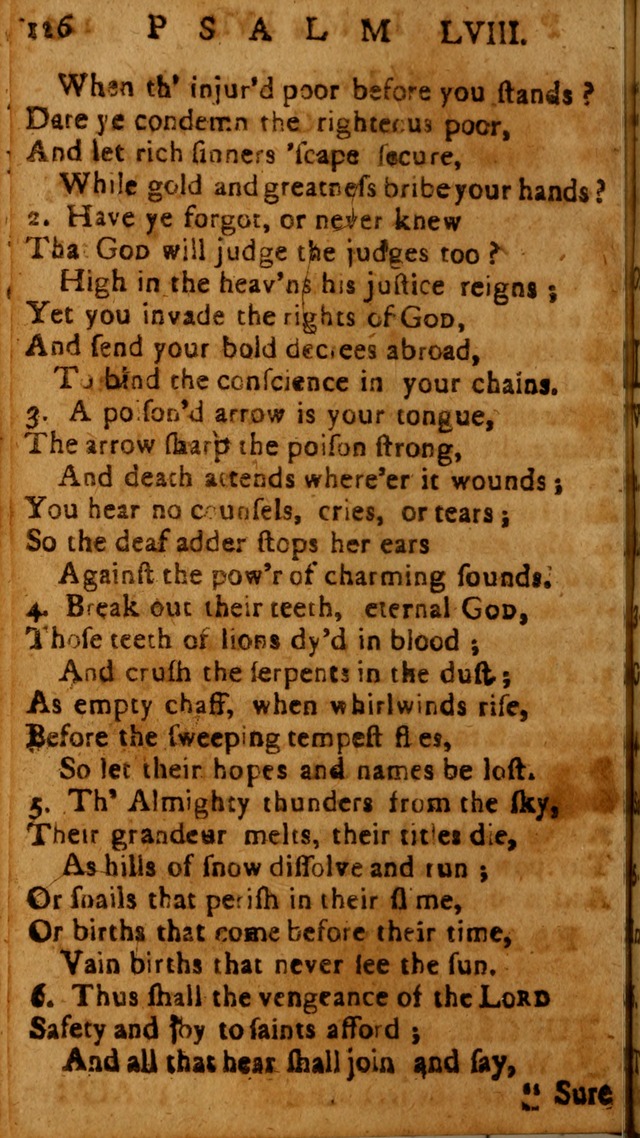 The Psalms of David: imitated in the language of the New Testament, and applied to the Christian state and worship page 126