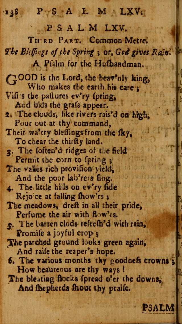 The Psalms of David: imitated in the language of the New Testament, and applied to the Christian state and worship page 138