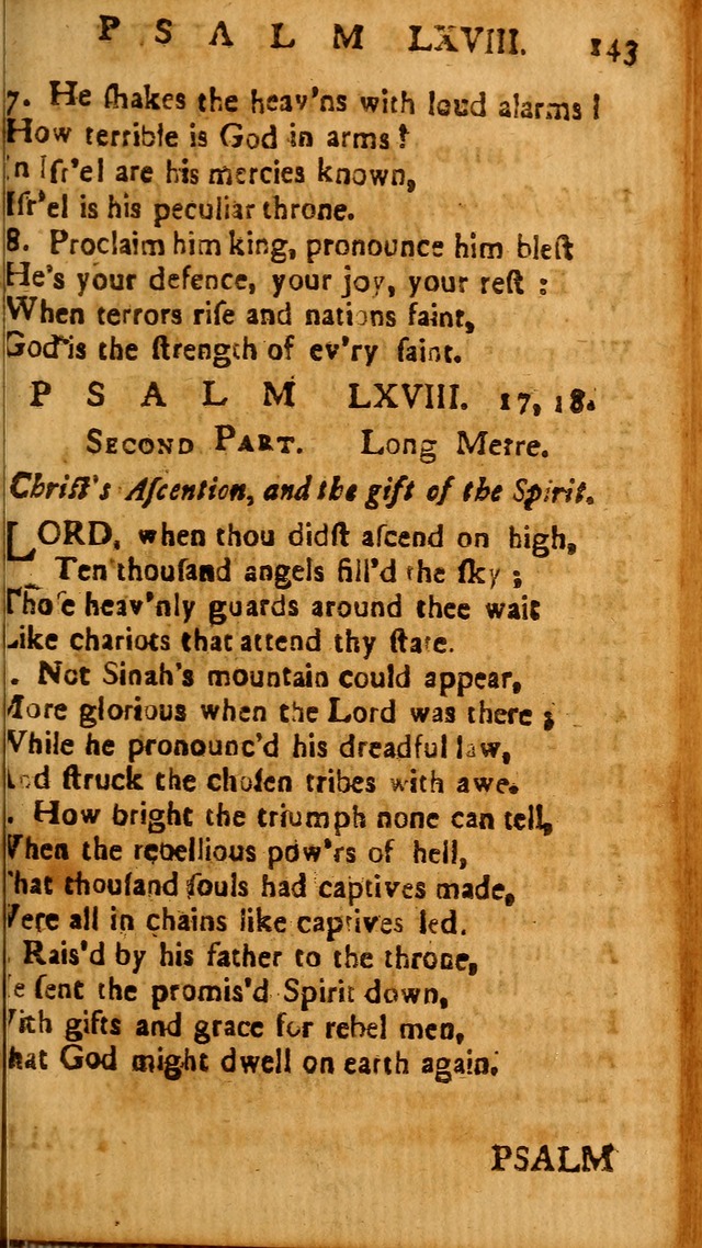 The Psalms of David: imitated in the language of the New Testament, and applied to the Christian state and worship page 143