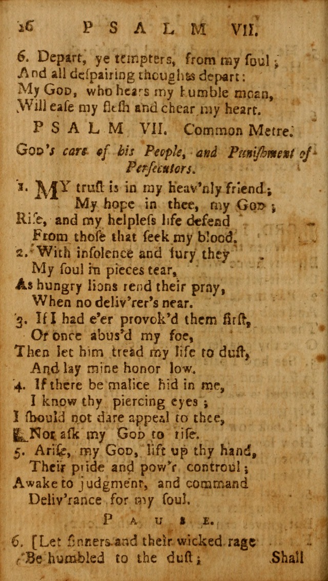 The Psalms of David: imitated in the language of the New Testament, and applied to the Christian state and worship page 16