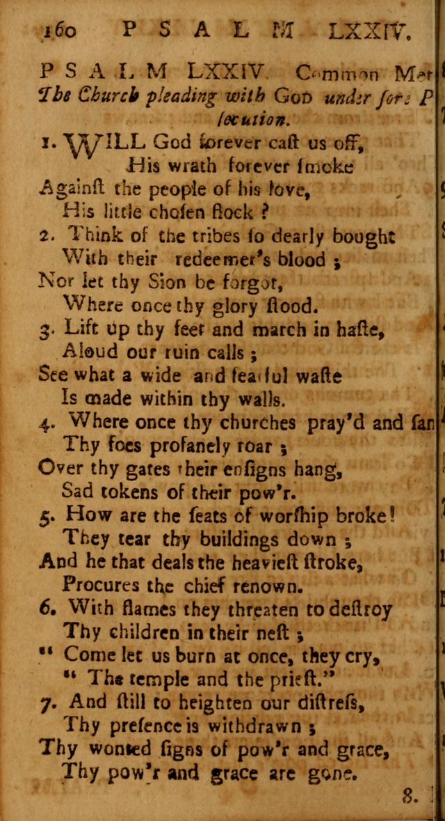 The Psalms of David: imitated in the language of the New Testament, and applied to the Christian state and worship page 160