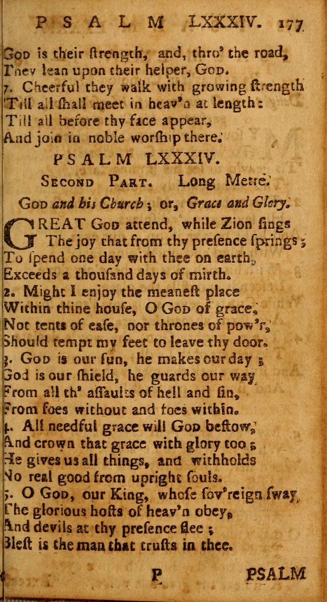 The Psalms of David: imitated in the language of the New Testament, and applied to the Christian state and worship page 177