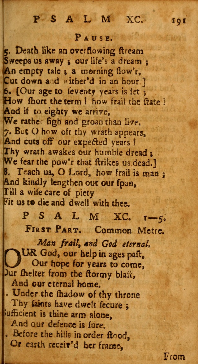 The Psalms of David: imitated in the language of the New Testament, and applied to the Christian state and worship page 191