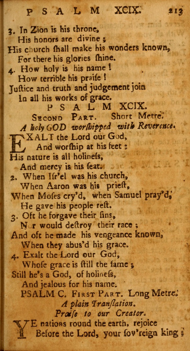 The Psalms of David: imitated in the language of the New Testament, and applied to the Christian state and worship page 213