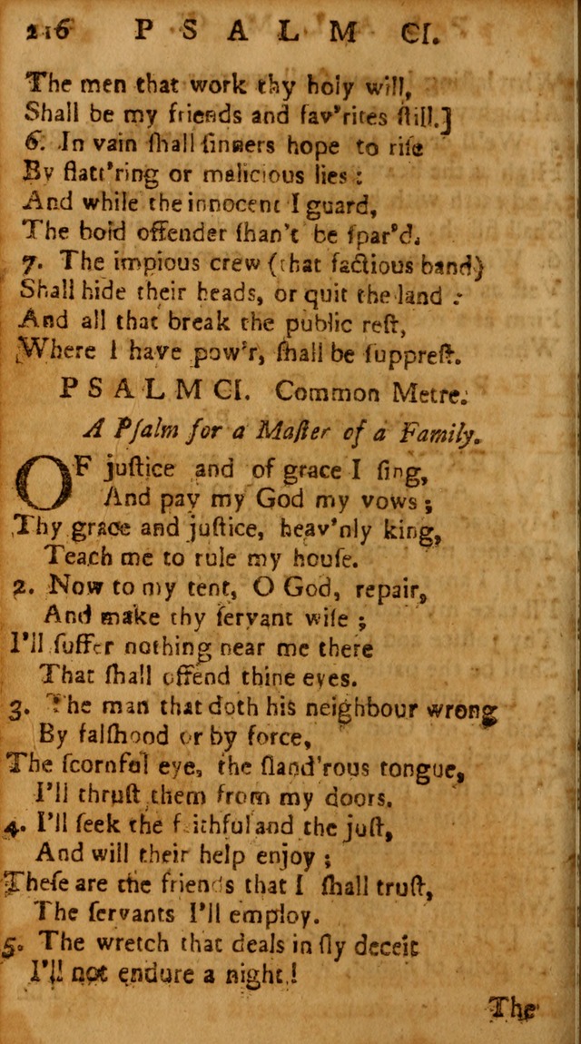 The Psalms of David: imitated in the language of the New Testament, and applied to the Christian state and worship page 216