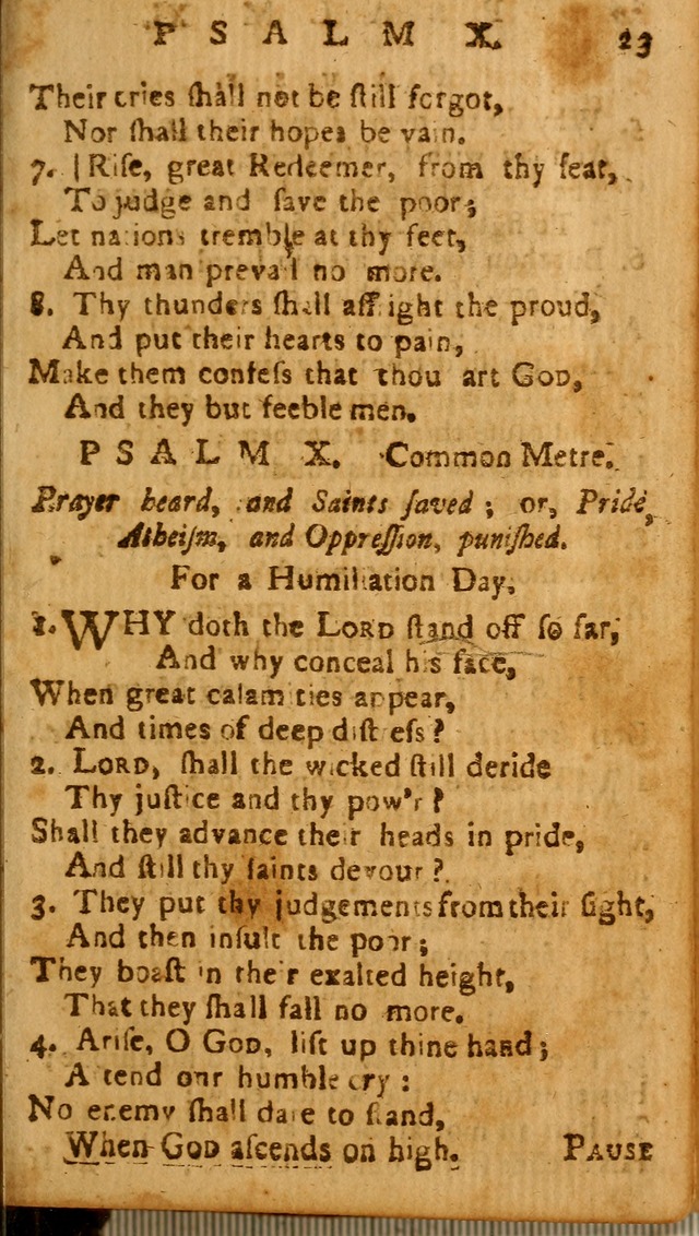 The Psalms of David: imitated in the language of the New Testament, and applied to the Christian state and worship page 23