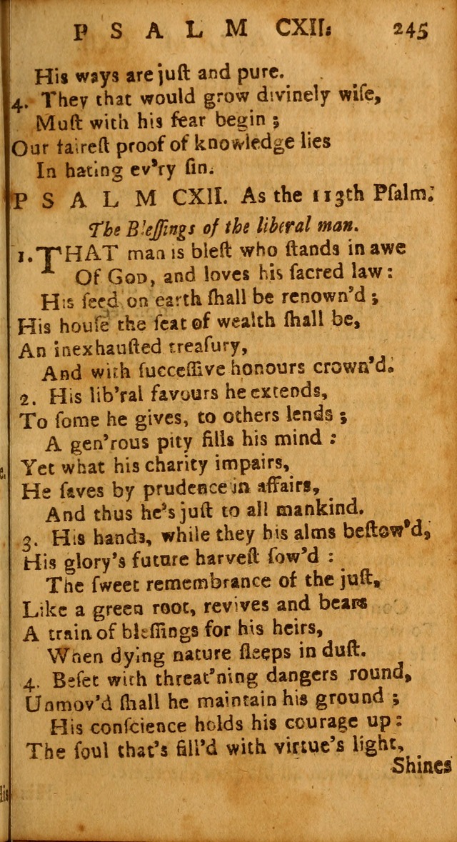 The Psalms of David: imitated in the language of the New Testament, and applied to the Christian state and worship page 245