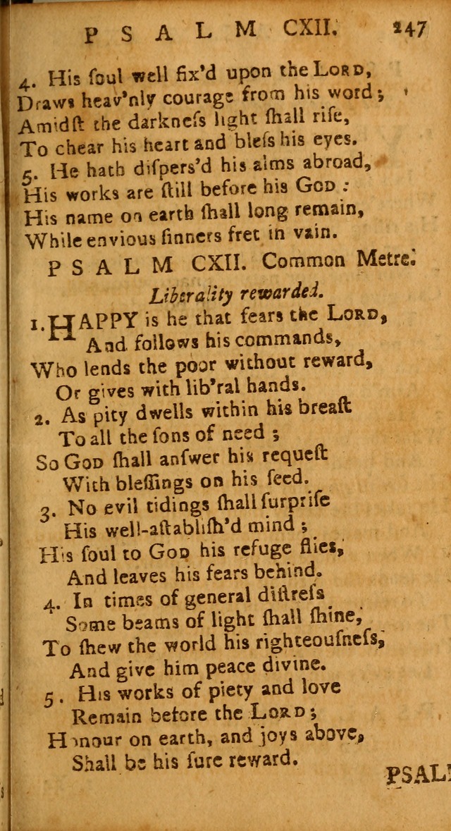 The Psalms of David: imitated in the language of the New Testament, and applied to the Christian state and worship page 247