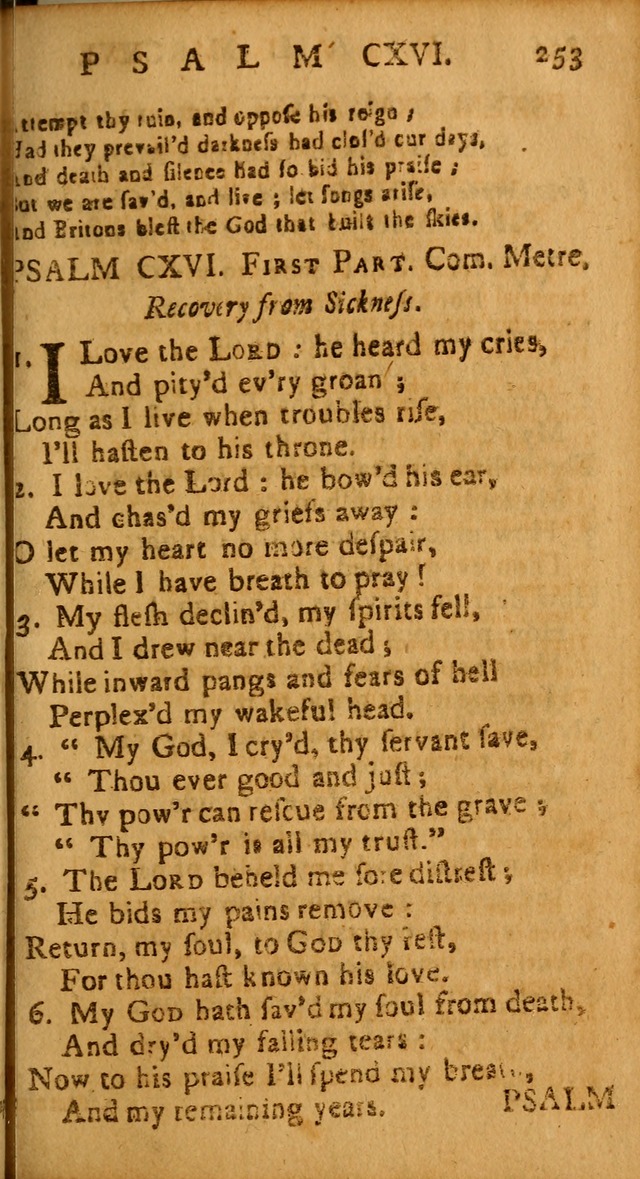 The Psalms of David: imitated in the language of the New Testament, and applied to the Christian state and worship page 253