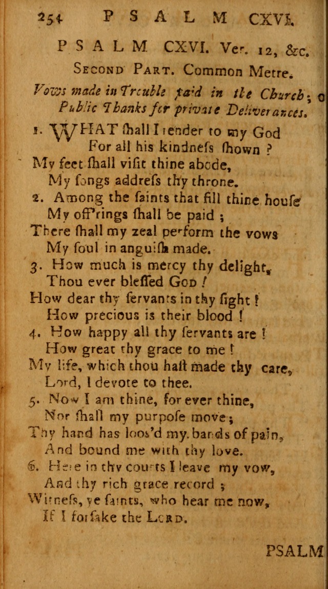 The Psalms of David: imitated in the language of the New Testament, and applied to the Christian state and worship page 254