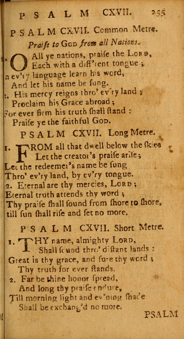 The Psalms of David: imitated in the language of the New Testament, and applied to the Christian state and worship page 255
