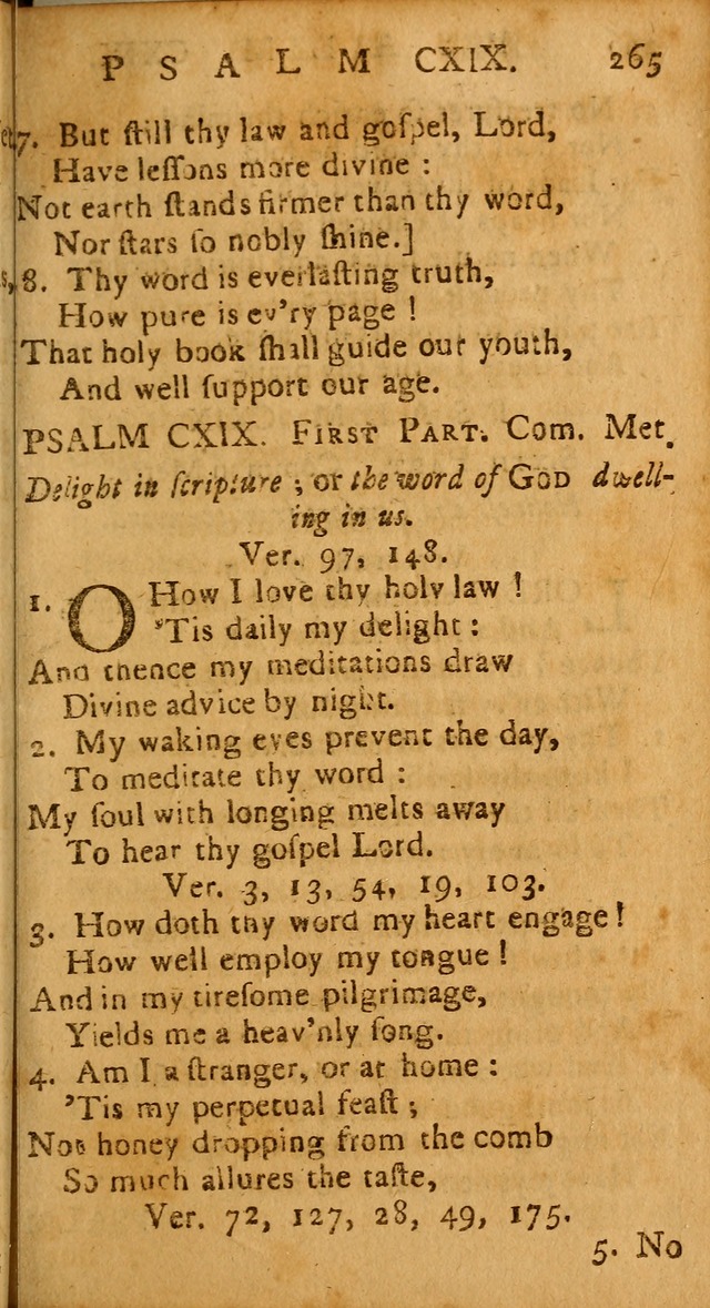 The Psalms of David: imitated in the language of the New Testament, and applied to the Christian state and worship page 265