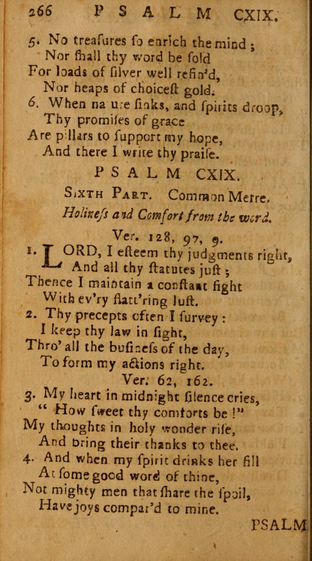 The Psalms of David: imitated in the language of the New Testament, and applied to the Christian state and worship page 266