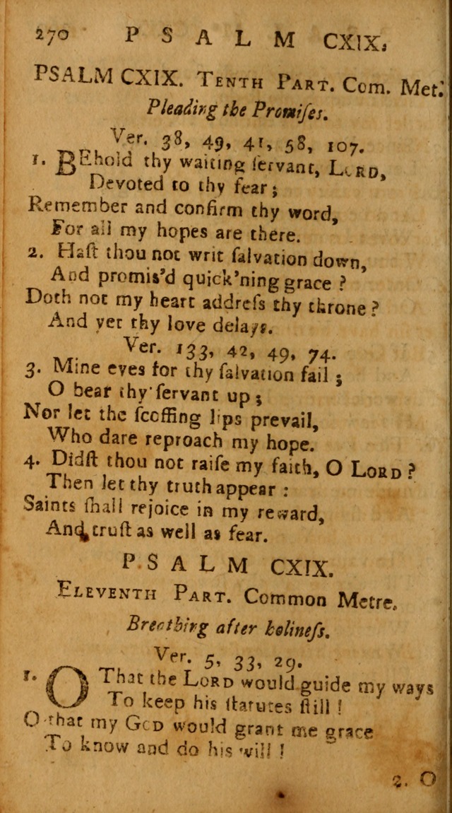 The Psalms of David: imitated in the language of the New Testament, and applied to the Christian state and worship page 270