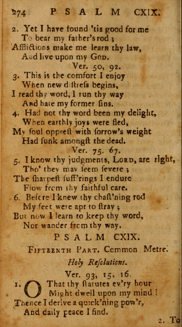 The Psalms of David: imitated in the language of the New Testament, and applied to the Christian state and worship page 274