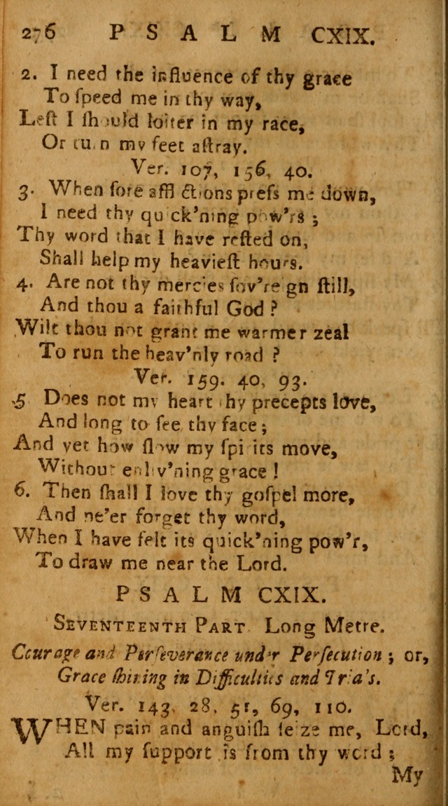 The Psalms of David: imitated in the language of the New Testament, and applied to the Christian state and worship page 276