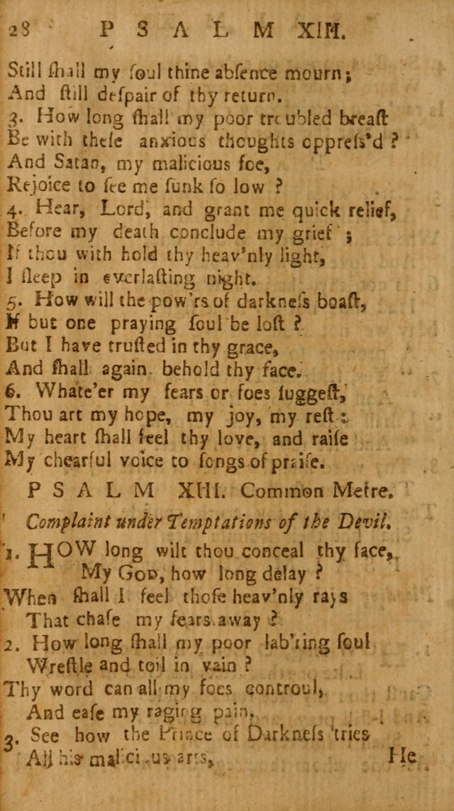 The Psalms of David: imitated in the language of the New Testament, and applied to the Christian state and worship page 28