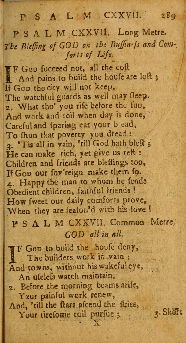 The Psalms of David: imitated in the language of the New Testament, and applied to the Christian state and worship page 289