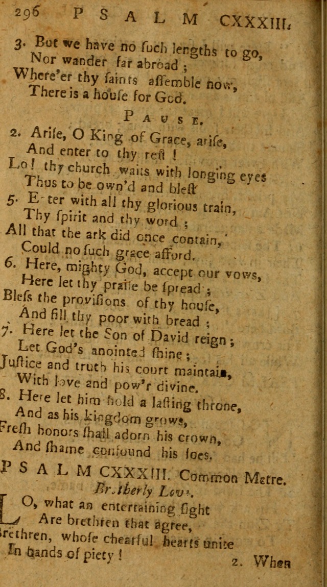 The Psalms of David: imitated in the language of the New Testament, and applied to the Christian state and worship page 296