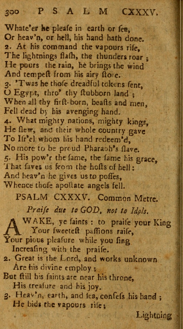 The Psalms of David: imitated in the language of the New Testament, and applied to the Christian state and worship page 300