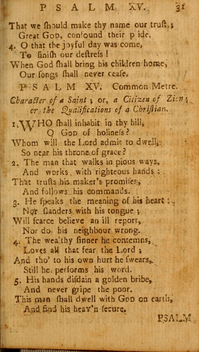 The Psalms of David: imitated in the language of the New Testament, and applied to the Christian state and worship page 31