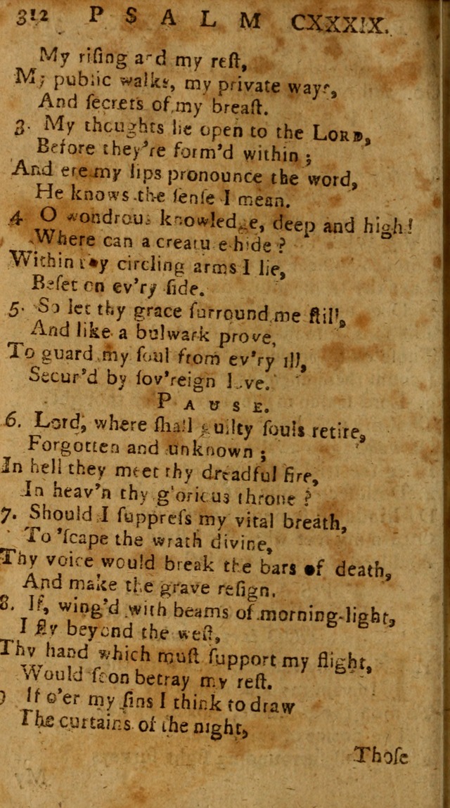 The Psalms of David: imitated in the language of the New Testament, and applied to the Christian state and worship page 312