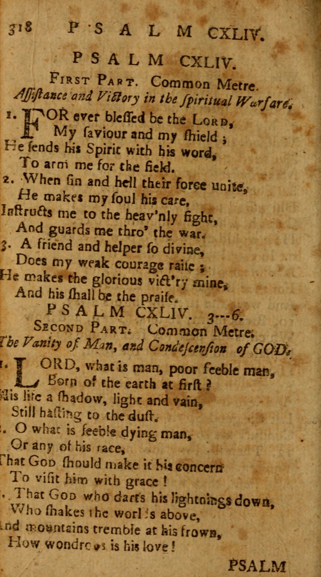 The Psalms of David: imitated in the language of the New Testament, and applied to the Christian state and worship page 318