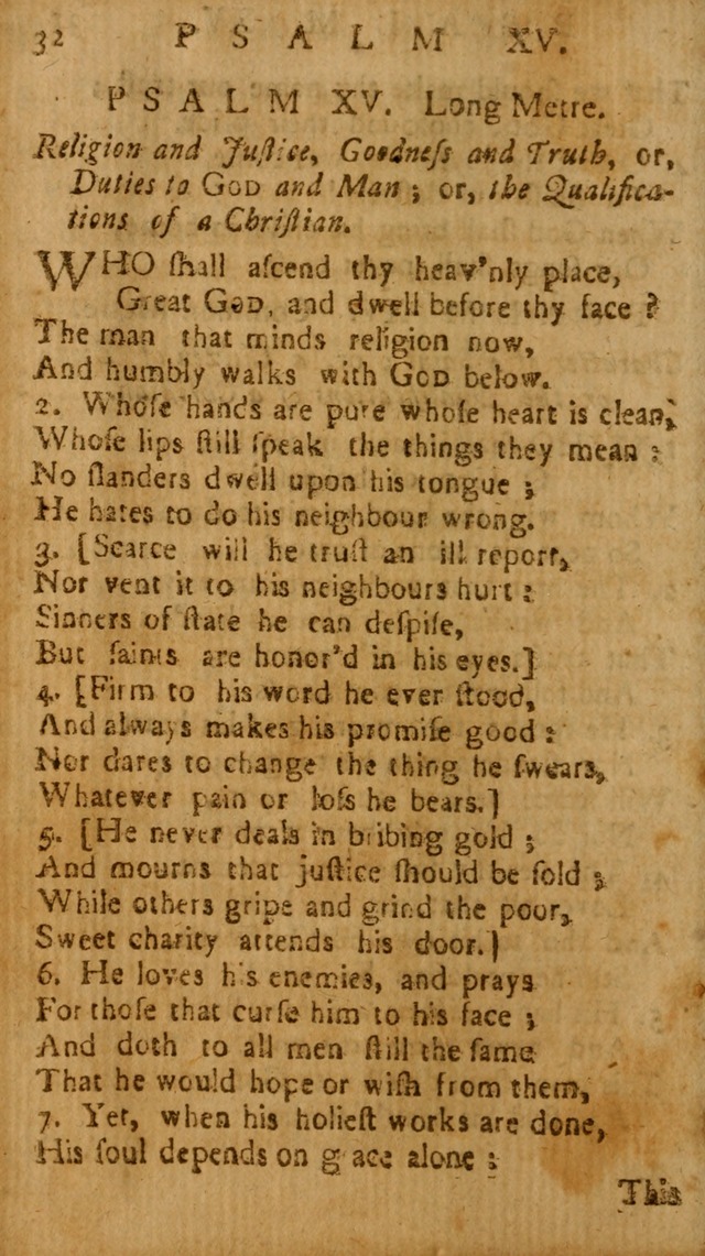 The Psalms of David: imitated in the language of the New Testament, and applied to the Christian state and worship page 32