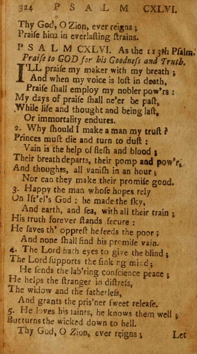 The Psalms of David: imitated in the language of the New Testament, and applied to the Christian state and worship page 324