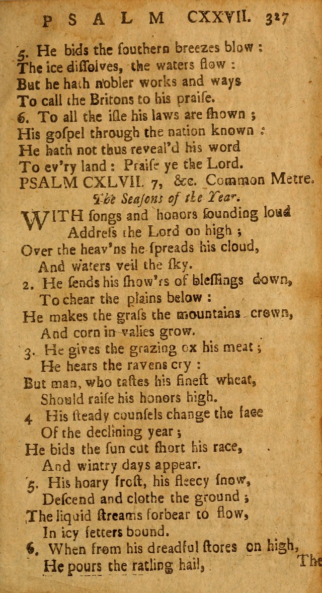 The Psalms of David: imitated in the language of the New Testament, and applied to the Christian state and worship page 327