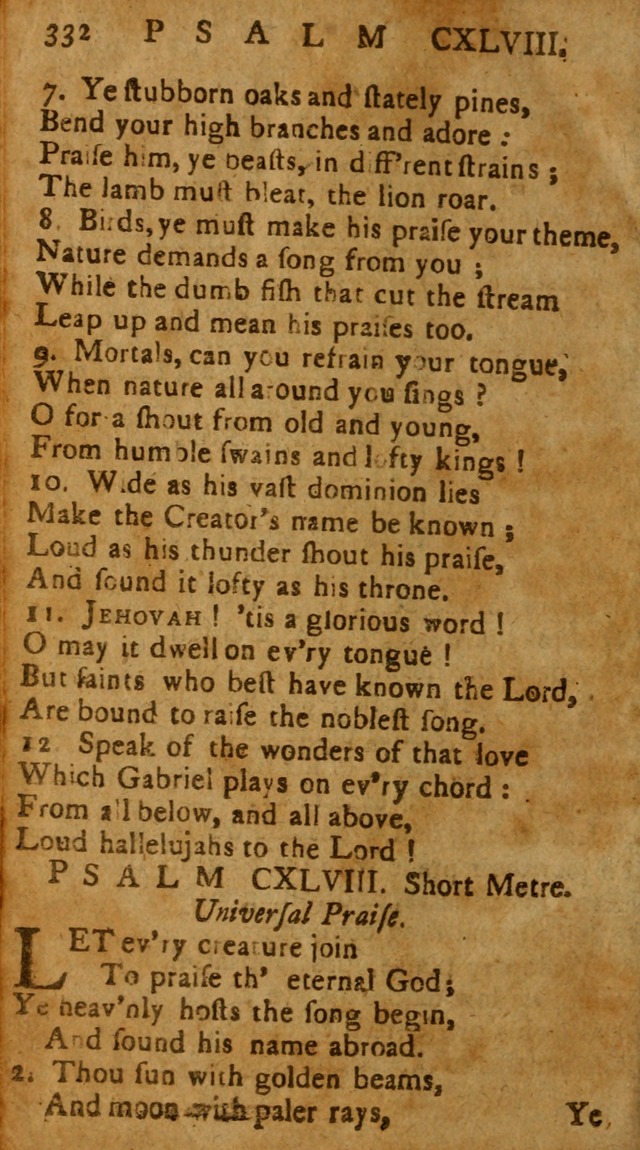 The Psalms of David: imitated in the language of the New Testament, and applied to the Christian state and worship page 332