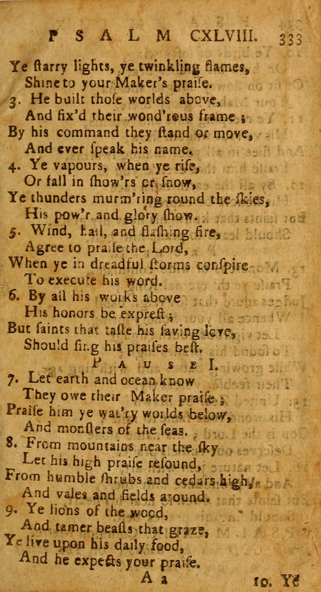 The Psalms of David: imitated in the language of the New Testament, and applied to the Christian state and worship page 333