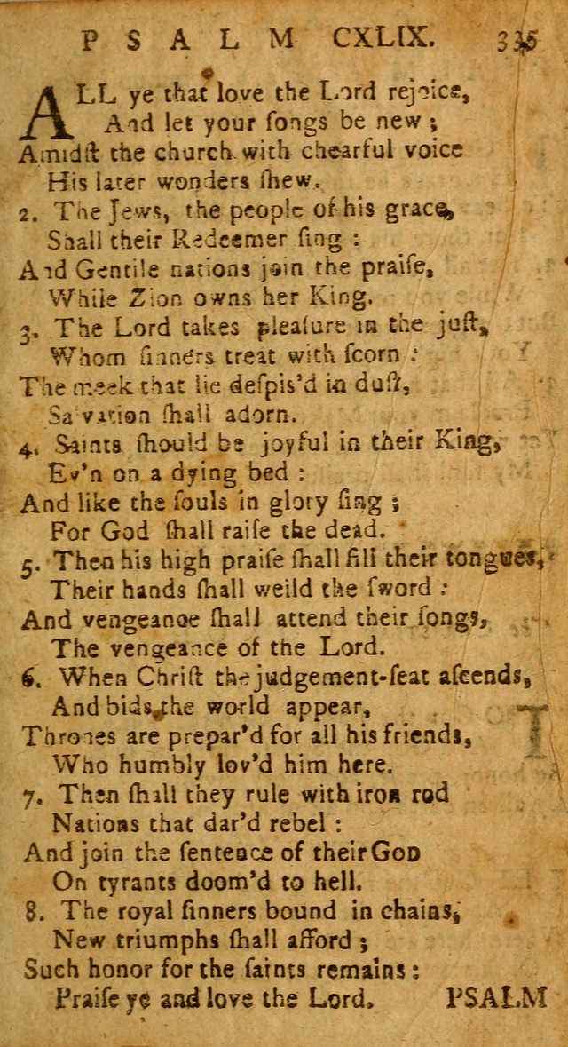 The Psalms of David: imitated in the language of the New Testament, and applied to the Christian state and worship page 335