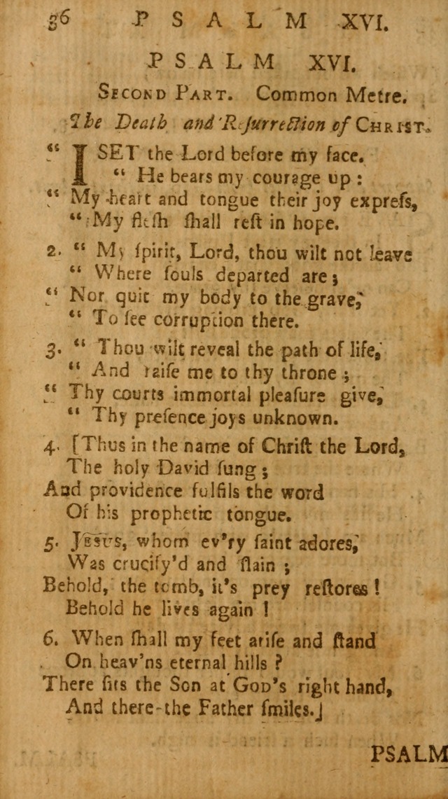 The Psalms of David: imitated in the language of the New Testament, and applied to the Christian state and worship page 36