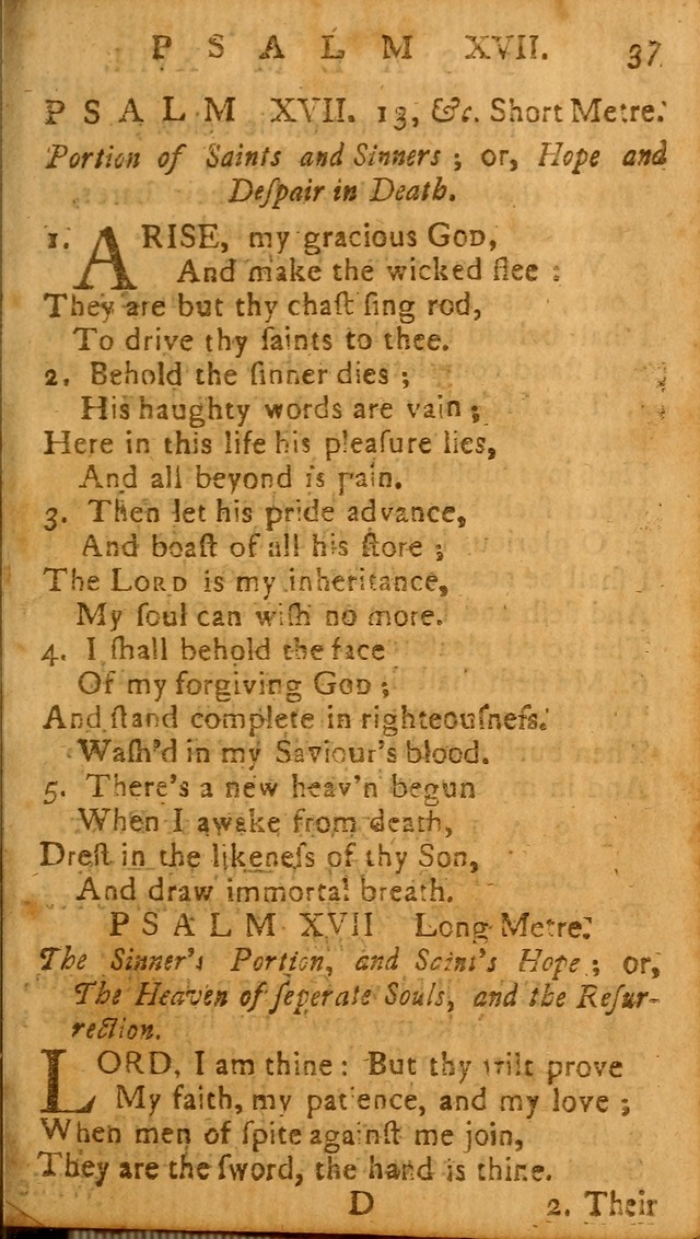 The Psalms of David: imitated in the language of the New Testament, and applied to the Christian state and worship page 37