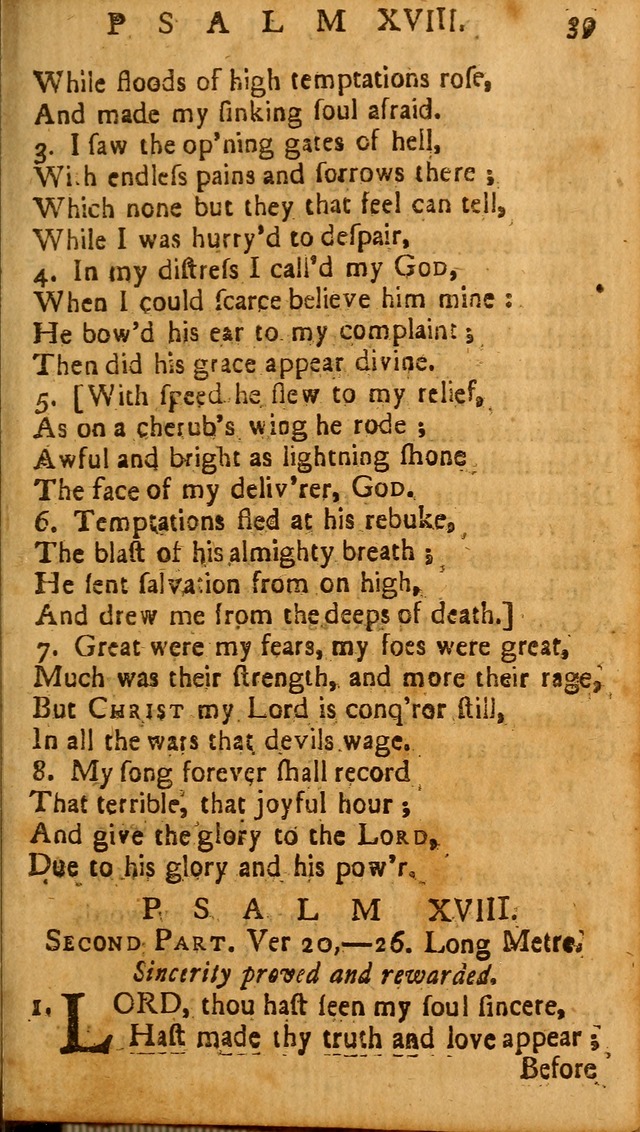 The Psalms of David: imitated in the language of the New Testament, and applied to the Christian state and worship page 39